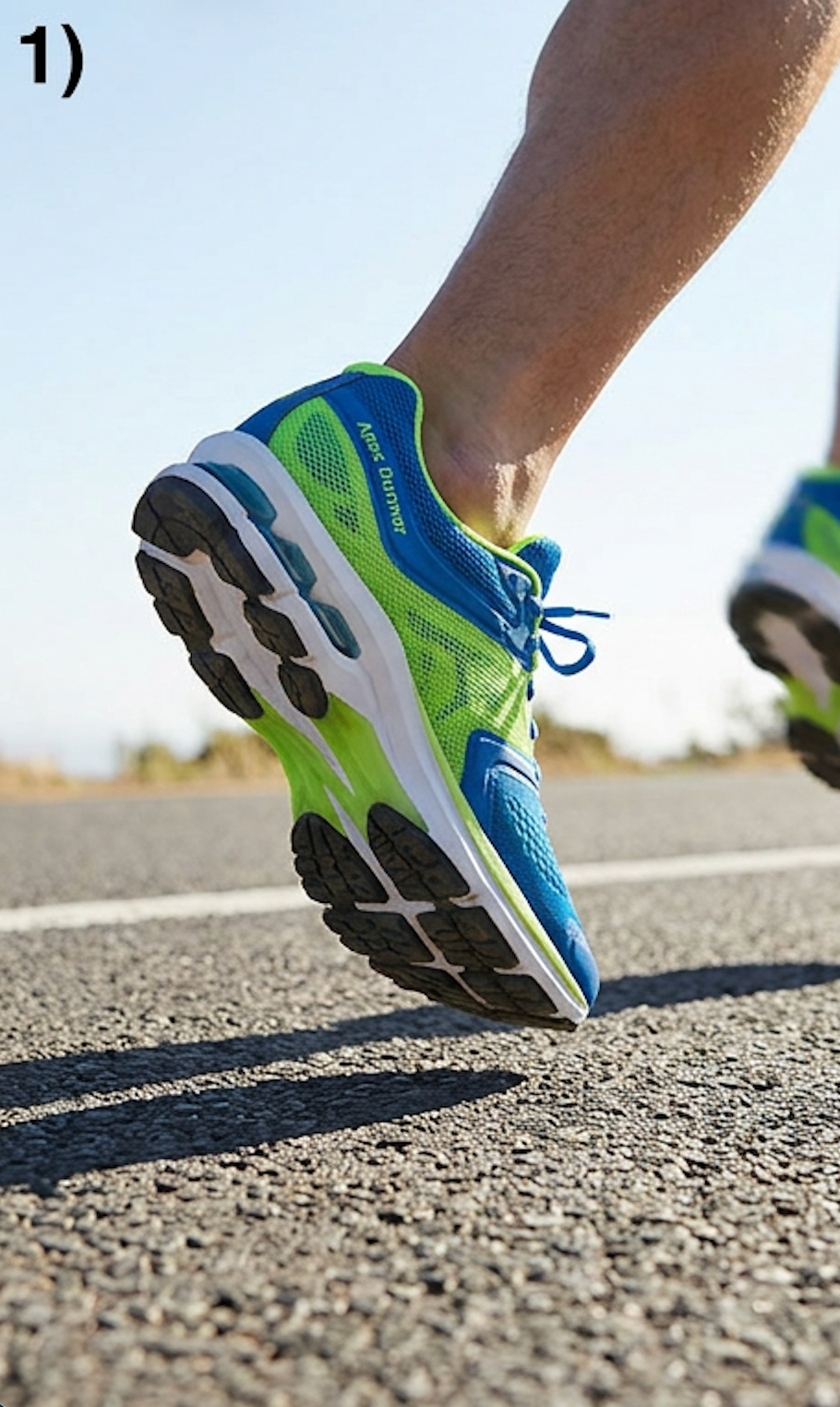 Aero Nano Running Shoe — Electric Blue / Volt