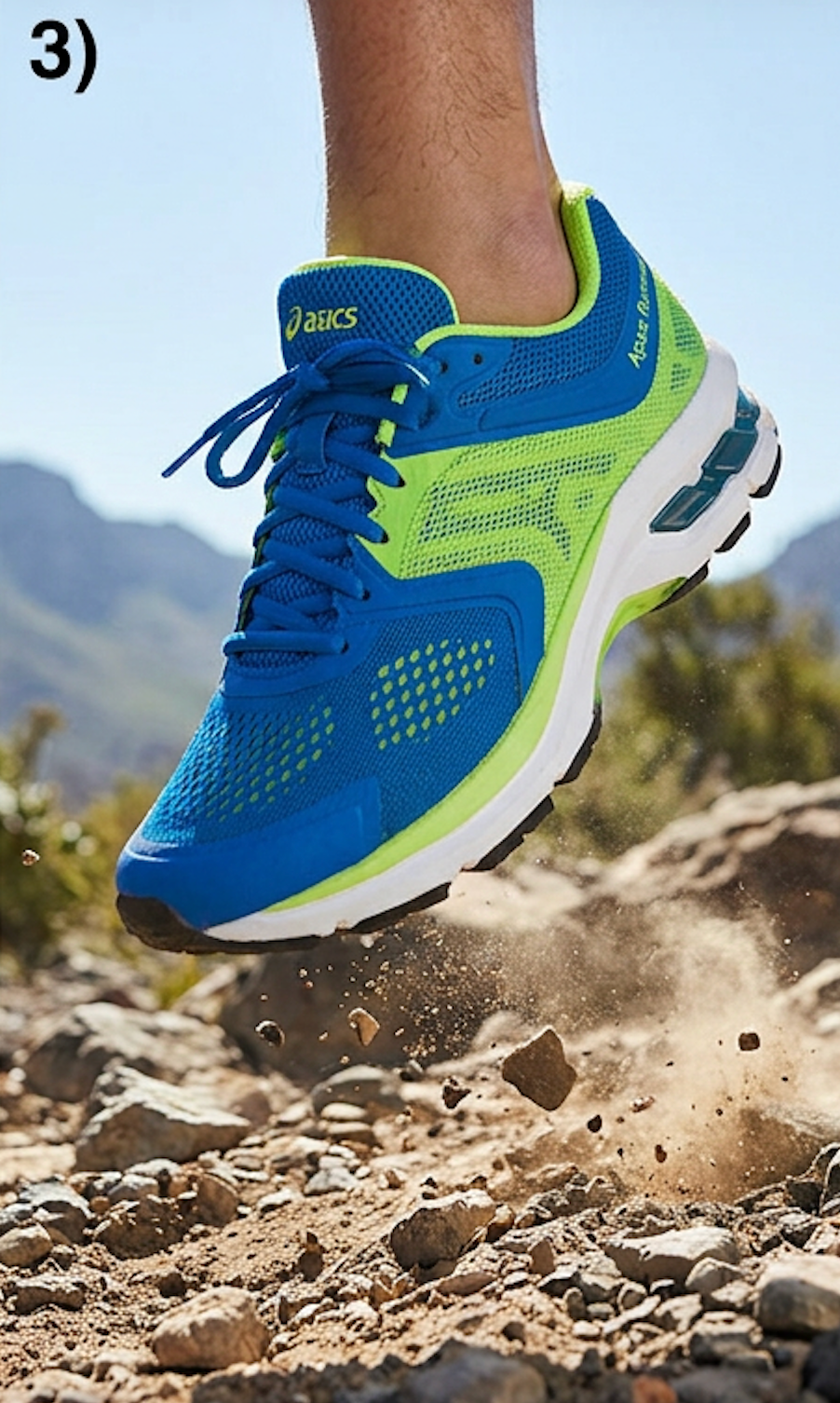 Aero Nano Running Shoe — Electric Blue / Volt