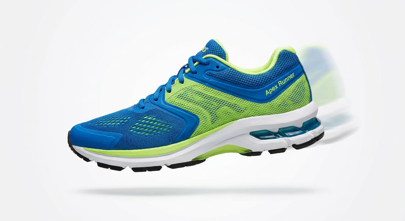 Aero Nano Running Shoe — Electric Blue / Volt